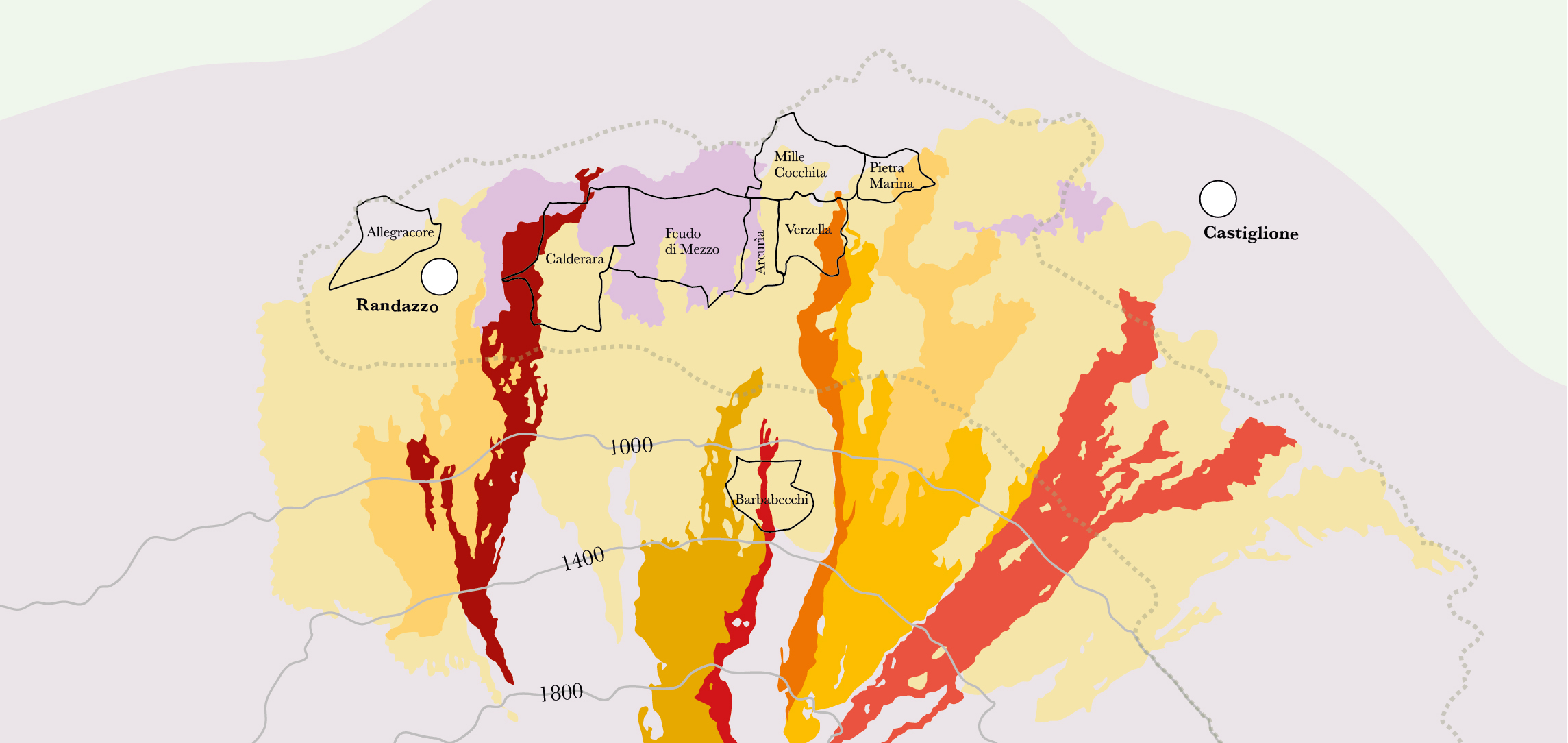 Mappa Contrade Restivo Wine